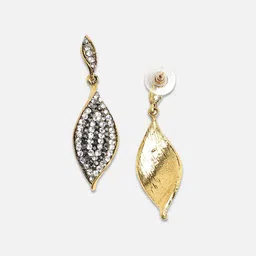 SOHI Gold-Plated Contemporary Drop Earrings image 2