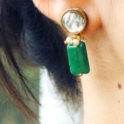 BeAbhika Artificial Stone Studded Contemporary Drop Earrings image 2