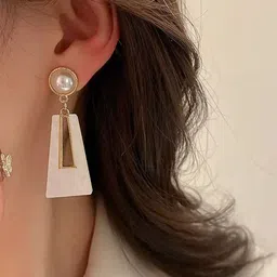 Celestique Pearls Contemporary Drop Earrings image 3