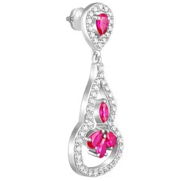 GIVA 9.25 Sterling Silver Rhodium-Plated Contemporary Drop Earrings image 3
