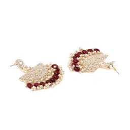 Priyaasi Gold-Plated Classic Kundan Chandbalis Earrings image 3