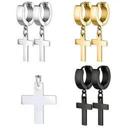 KARISHMA KREATIONS Unisex Set Of 6 Contemporary Hoop Earrings image 4