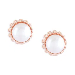 Zaveri Pearls Rose Gold-Plated Studs Earrings image 3