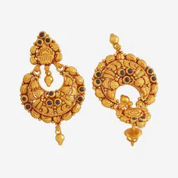 Kushal's Fashion Jewellery Spherical Chandbalis Earrings image 3