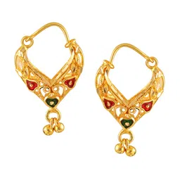 Vighnaharta Set Of 4 Gold Plated Hoop Earings image 3