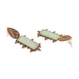 Rubans Gold-Plated Geometric Drop Earrings image 2