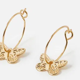 Accessorize London Set Of 3 Butterfly Hoop Earrings image 3
