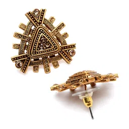 KARATCART Gold-Plated Contemporary Studs Earrings image 2