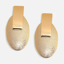 SOHI Set Of 2 Gold-Plated Contemporary Studs Earrings image 3