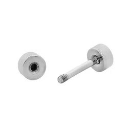 Roadster Silver-Toned Contemporary Studs Earrings image 2