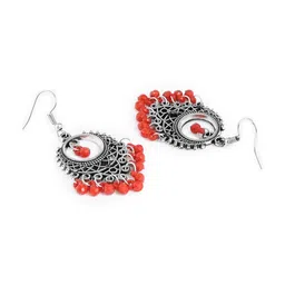 Yellow Chimes Silver-Plated Pack Of 7 Multicoloured Drop Earrings image 5