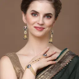 DUGRISTYLE Gold-Plated Contemporary Drop Earrings image 4