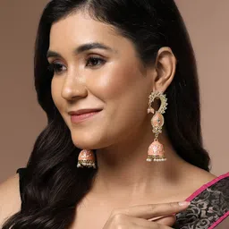 PANASH Gold-Plated Contemporary Jhumkas-image-70