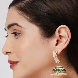 OOMPH Dome Shaped Jhumkas Earrings-picture-35