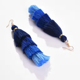 SOHI Blue Contemporary Drop Earrings image 4