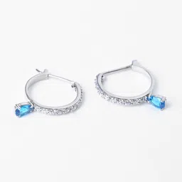 Clara 925 Sterling Silver Contemporary Hoop Earrings image 4