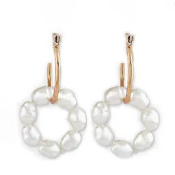 AMI Gold-Toned Contemporary Linked Hoop Earrings image 3