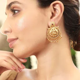 Rubans Gold-Plated Chandbalis Earrings image 2