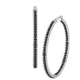 Yellow Chimes Black Quirky Hoop Earrings image 2