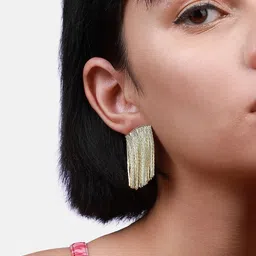 SOHI Gold-Plated Square Drop Earrings image 5