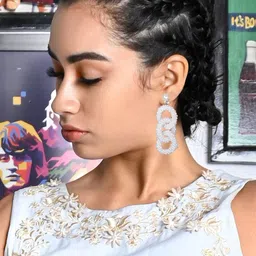 ODETTE Gold Plated Contemporary Beaded Drop Earrings-image-29
