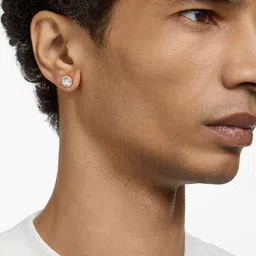 SWAROVSKI Rose Gold-Plated White Crystal Stud Earrings image 5