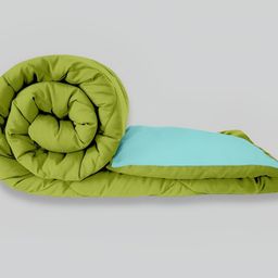 Comfowell Green & Sea Green Heavy Winter 233 GSM Double Bed Quilt-image-34