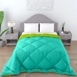 CHICERY Sea Green & Lime Green Microfiber Bed Comforter-picture-16