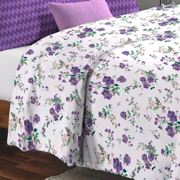 MYTRIDENT Feather Tales Floral Mild Winter 150 GSM Pure Cotton Double Bed Comforter-picture-25