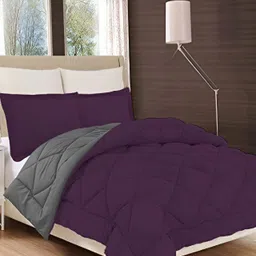 Comfowell Purple & Grey Heavy Winter 233 GSM Single Bed Comforter-picture-10