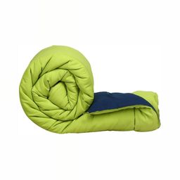 Comfowell Green & Navy Blue Heavy Winter 233 GSM Single Bed Quilt-picture-22