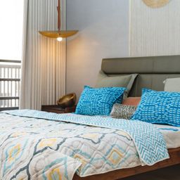 URBAN SPACE Geometric Print AC Room Double Bed Blanket-picture-1