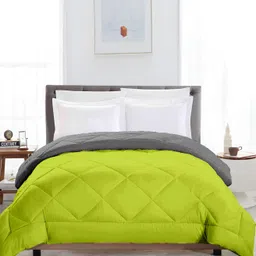 CHICERY Green & Grey Ultra Soft Double Bed Comforter-image-70