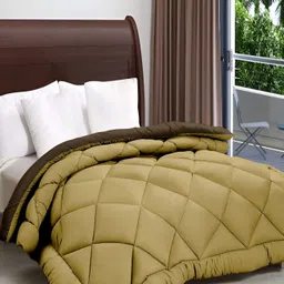 Comfowell Brown & Beige Heavy Winter 233 GSM Double Bed Comforter-picture-13