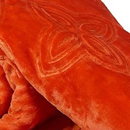 Comfowell Orange Heavy Winter 350 GSM Fur Single Bed Blanket-picture-20