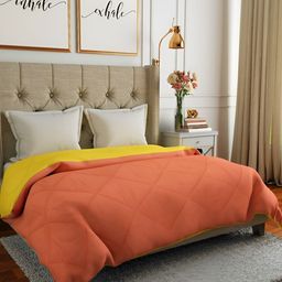 Comfowell Orange & Yellow Heavy Winter 233 GSM Double Bed Quilt-image-59