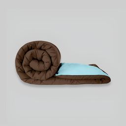 Comfowell Blue & Brown Heavy Winter 233 GSM Double Bed Quilt-image-28