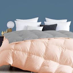 Comfowell Peach & Grey Heavy Winter 233 GSM Single Bed Quilt-picture-41