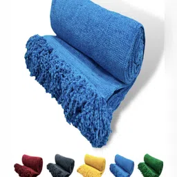 Fashion Throw Turquoise Blue Mild Winter 233 GSM Double Bed Blanket-image-91