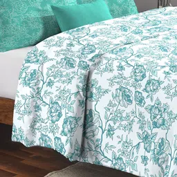 MYTRIDENT Feather Tales Floral Mild Winter 150 GSM Pure Cotton Double Bed Comforter-picture-49