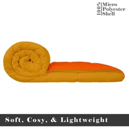 Comfowell Orange & Yellow Microfiber Heavy Winter 233 GSM Double Bed Quilt image 4