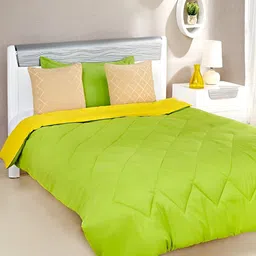 Comfowell Green & Yellow Heavy Winter 233 GSM Double Bed Comforter image 2