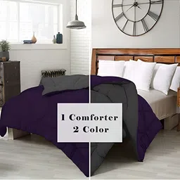 Comfowell Purple & Grey Heavy Winter Single Bed Comforter image 4
