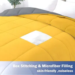 Comfowell Yellow & Grey Heavy Winter 233 GSM Double Bed Comforter image 3