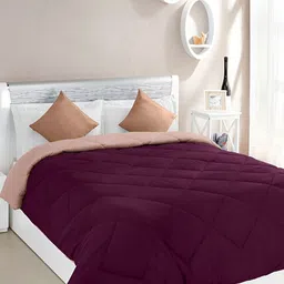 Comfowell Peach & Burgundy Heavy Winter 233 GSM Single Bed Comforter image 3