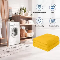 Comfowell Yellow & Grey Heavy Winter 233 GSM Double Bed Comforter image 2