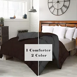 Comfowell Grey & Brown Heavy Winter 233 GSM Double Bed Comforter image 3