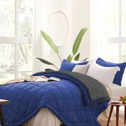 Comfowell Grey & Blue Heavy Winter 233 GSM Double Bed Comforter image 5