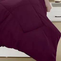 Comfowell Peach & Burgundy Heavy Winter 233 GSM Single Bed Comforter image 2