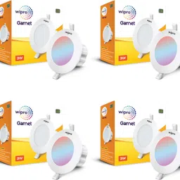 wipro Garnet 3 W RBP Mini Downlight | Colour Changing (Red,Blue,Pink)| Pack of 4 Ceiling Light Ceiling Lamp-picture-12